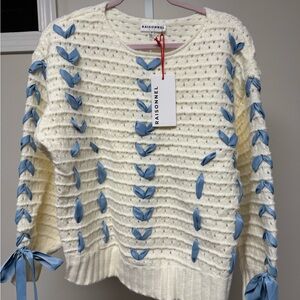 Ribbon Bows Sweater NWT